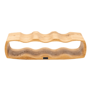 Max Levi Art Rustic Brushed Oak wood wine rack, wine stand rack, a wine rack, front image without bottles