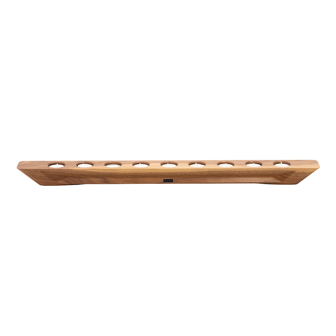 Max levi Balmy tea light candle holder, American Walnut, tea candle holder, horizontal image